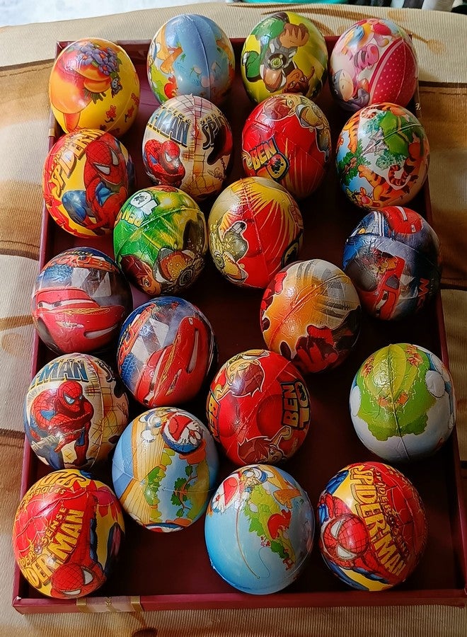 Parakh Cartoon Multicolour Printed Soft Form Sponge Ball for Kids (Pack of 2) - Image 1